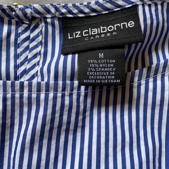 Liz Claiborne pinstripe top - Picture 2 of 3